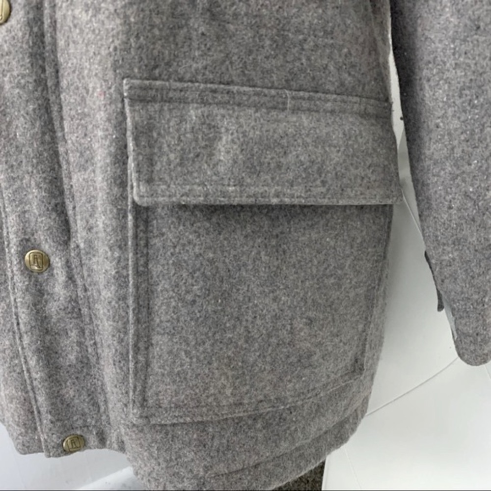 Lands’ End Wool Blend Patch Pocket Winter Coat Gr… - image 5